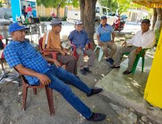 Integrantes del Bloque Campesino Sur-Sur, visitan a connotados dirigentes de la Región.