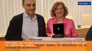 Entregan un accésit extraordinario a Patricia Rosety por su reportaje sobre “Radio Seybo: El Micrófono en el Corazón de las Personas”