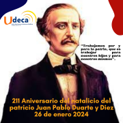 211 Aniversario del natalicio del patricio Juan Pablo Duarte y Diez