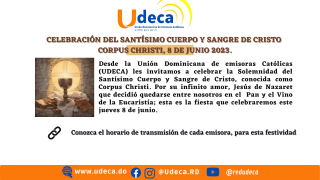 Celebración del Santísimo Cuerpo y Sangre de Cristo (Corpus Christi) este jueves 8 de junio 